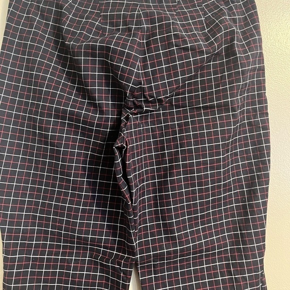 J Jill Womens Navy Blue Ted Plaid Ankle Pants Stretchy size 6 - Picture 8 of 13